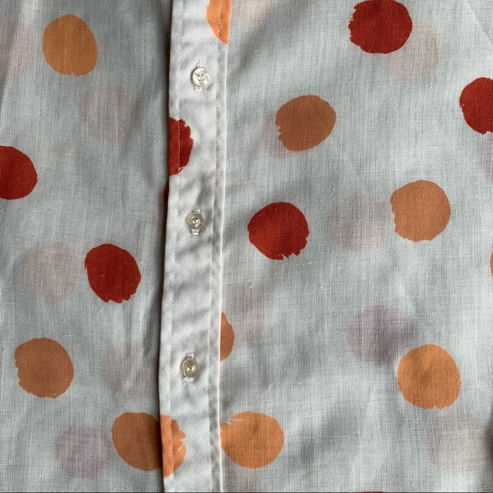 Vintage COS COB Polka Dot 1970’s USA Button Down - Picture 5 of 14